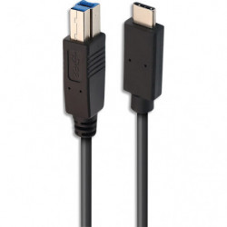 APM C&acirc;ble USB-C / USB-B 3.0, USB 3.0, m&acirc;le / m&acirc;le, noir, 2m