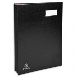 EXACOMPTA Parapheur DIRECTION 16 compartiments couverture plastifiée PVC. Format 24x32cm. Coloris Noir