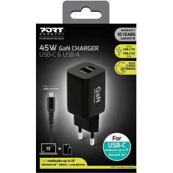 PORT DESIGNS Chargeur GAN 2P 45W 900105
