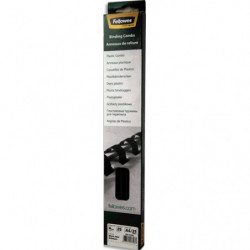 FELLOWES Boîte de 25 anneaux reliures plastique, 6mm, blanc - capacité jusqu'à 20 pages.