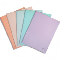 EXACOMPTA Protège-documents en polypropylène AQUAREL, 100 vues. Coloris assortis pastel