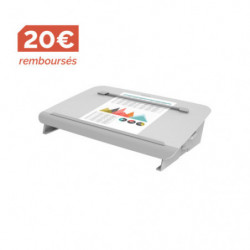 FELLOWES Porte-documents HANA Blanc - 5 réglages de la hauteur et de l'inclinaison de la plateforme
