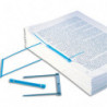 FAST Boîte de 50 relieurs plastique 10 cm pour archivage de documents perforées. Coloris bleu