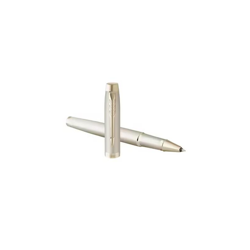 PARKER Stylo roller IM Monochrome champagne, Pointe fine avec recharge d'encre noire, Étui cadeau