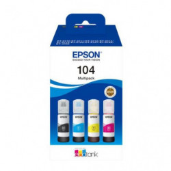 EPSON Pack de 4 bouteilles d'encre Ecotank N&deg;104 C13T00P640