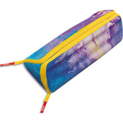 MAPED Trousse xxL double compartiments, réversible et personnalisable. Marbling rose