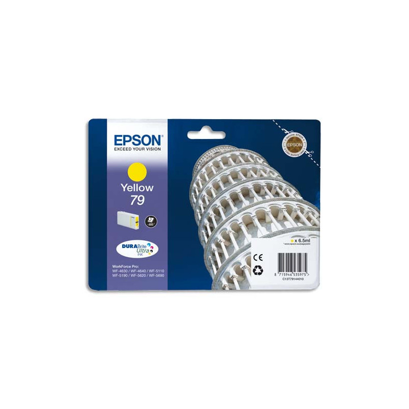 EPSON Cartouche Jet d'Encre Jaune (800 p) ''Tour de Pise'' - C13T79144010