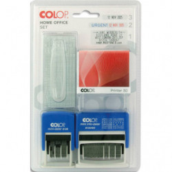 COLOP Kit Home Office : 1 Printer 30&#47;1, 1 dateur multiformules S120WD, 1 mini dateur S120. Encre noire