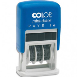 COLOP Dateur formule bicolore PAYE LE - Printer Mini S 160 L4 à encrage auto. Hauteur caractères 4mm