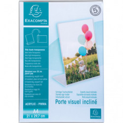 EXACOMPTA Porte-visuel incliné vertical format A4 - Cristal 84058D