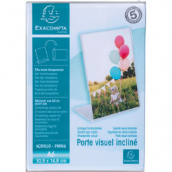 EXACOMPTA Porte-visuel incliné vertical format A6 - Cristal 86058D