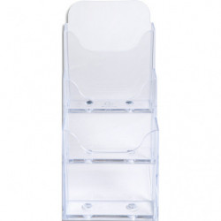 EXACOMPTA Porte-brochures 3 compartiments DL 1/3 A4 - Cristal 73158D