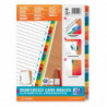 OXFORD Intercalaire alphabétique, carte Blanche 170g, 20 positions renforcées mylar, format A4. Assortis