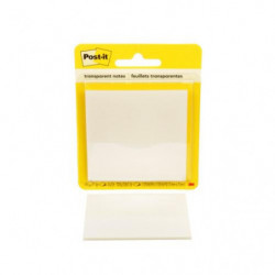 POST-IT Bloc de 36 feuilles repositionnable. Format 73 mm x 73 mm. Notes transparentes. Sous blister