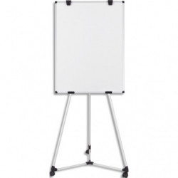 BI-OFFICE Chevalet magnétique pieds à roulettes, surface laquée. Dimensions : 750 x 1065 mm
