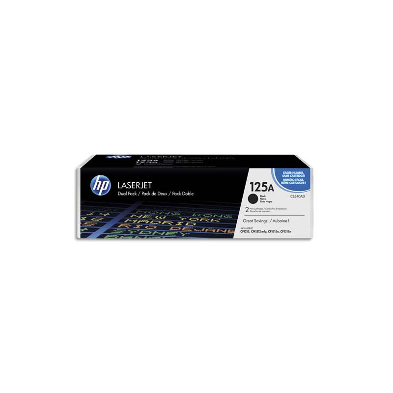 HP Pack de 2 toners Noir 125A CB540AD