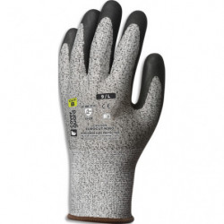 COVERGUARD Paire gants anticoupure B, enduction palmaire mousse nitrile, dextérité optimisée, grip, T8
