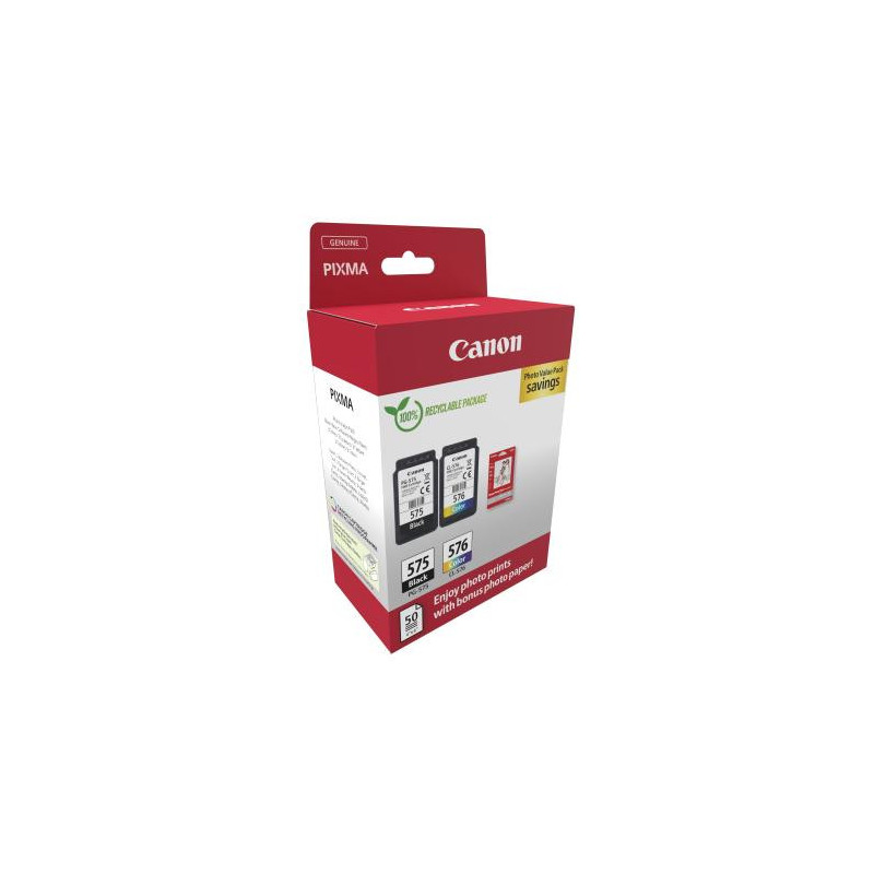 CANON Pack 2 Cartouches jet d'encre Noir + Couleur PG-575/CL-576
