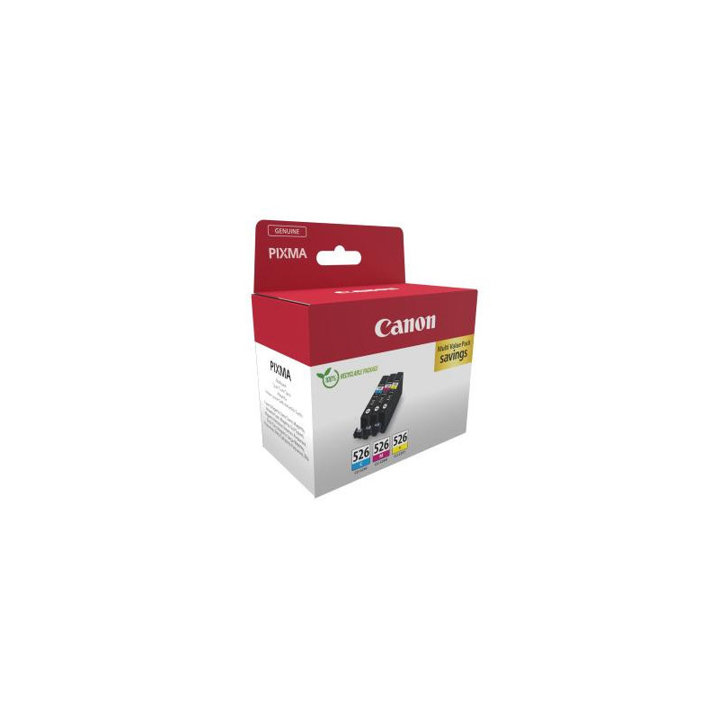 CANON Multipack 3 cartouches Jet d&#39;encre N&deg; 526 &#47; 4541B018 Cyan + Magenta + Jaune