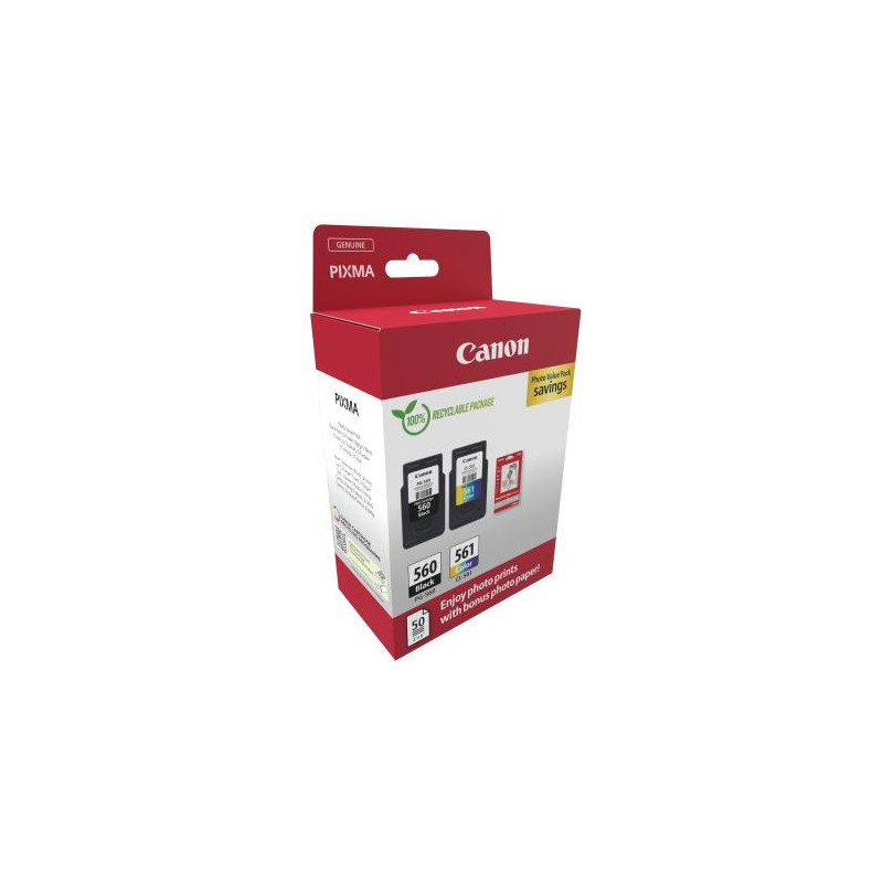 CANON Multipack 2 cartouches Jet d&#39;encre N&deg; 560 + 561 &#47; 3713C008 Noir + Couleur