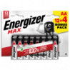 ENERGIZER Blister de 12+4 Piles alcalines AA/LR6 MAX