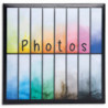 EXACOMPTA Album photos livre RAINBOW. Capacité 200 photos, 100 pages Grises. 22,5x22 cm, coloris Noir