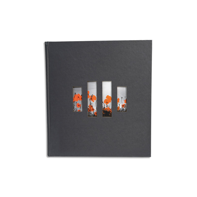 EXACOMPTA Album photos livre MILANO. Capacité 300 photos, pages Noires. 29x32 cm, coloris Noir