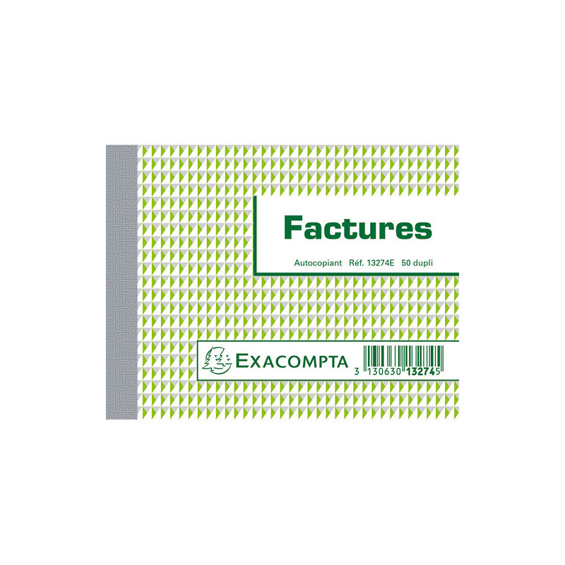 EXACOMPTA Manifold Factures 10,5x13,5cm - 50 feuillets dupli autocopiants