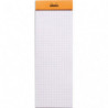RHODIA Bloc de direction couverture Orange 80 feuilles (160 pages) format N8 7,4x21 réglure 5x5