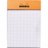 RHODIA Bloc de direction couverture Orange 80 feuilles (160 pages) format N10 5,2x7,5 réglure 5x5