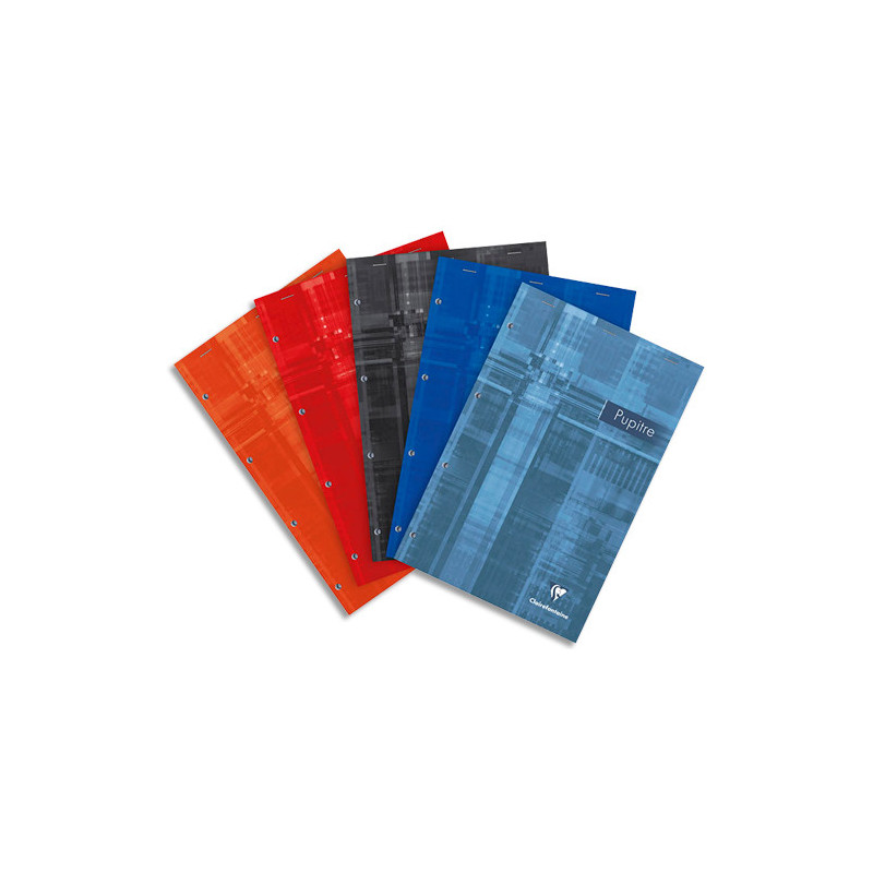 CLAIREFONTAINE Bloc Pupitre agrafé en-tête 160 feuilles format A4+ réglure Lignée. Coloris assortis