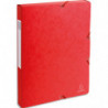 EXACOMPTA Boîte de classement EXABOX en carte lustrée 7/10e. Dos de 2,5 cm. Coloris Rouge