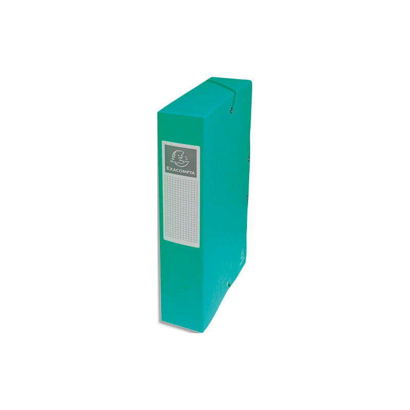 EXACOMPTA Boîte de classement EXABOX en carte lustrée 7/10e. Dos de 6 cm. Coloris Vert