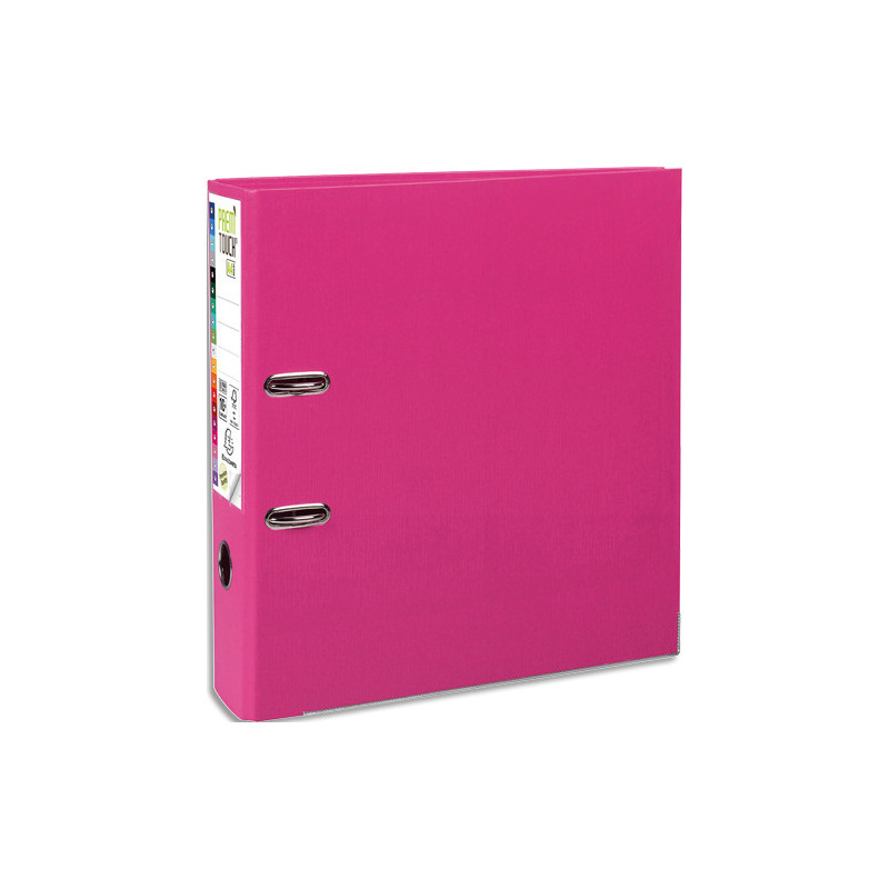 EXACOMPTA Classeur à levier en polypro PREMTOUCH dos de 8cm, coloris Framboise