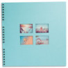EXACOMPTA Album photos à spirales MILANO. Capacité 360 photos, pages Noires. 32x32 cm, coloris Vert Turqu