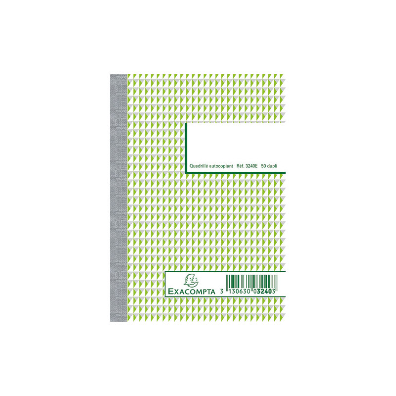 EXACOMPTA Manifold autocopiant quadrillé 148x105 mm 50 feuillets dupli