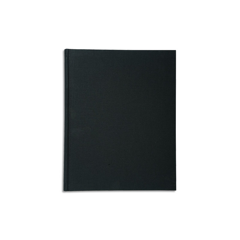 EXACOMPTA Registre toilé folioté 1 à 200 format 32x25 cm, 200 pages quadrillé 5&#47;5. Coloris Noir