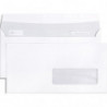 CLAIREFONTAINE Paquet 25 enveloppes blanches 80g DL 110x220mm fenetre 35x100 auto-adhésive