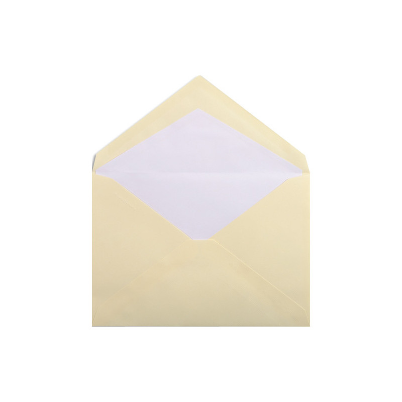 LALO Paquet de 25 enveloppes gommées format C5 16,2X22,9cm. Coloris Ivoire