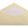 LALO Paquet de 25 enveloppes gommées format DL 11x22cm. Coloris Ivoire