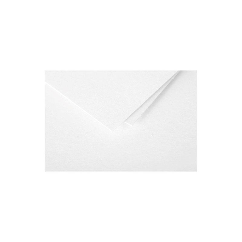 CLAIREFONTAINE Etui de 25 feuilles 210g POLLEN 21x29,7cm. Coloris Blanc