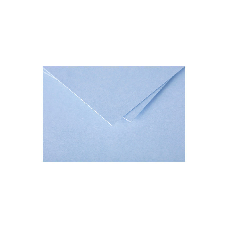 CLAIREFONTAINE Paquet de 20 enveloppes 120g POLLEN 9x14cm. Coloris Bleu lavande