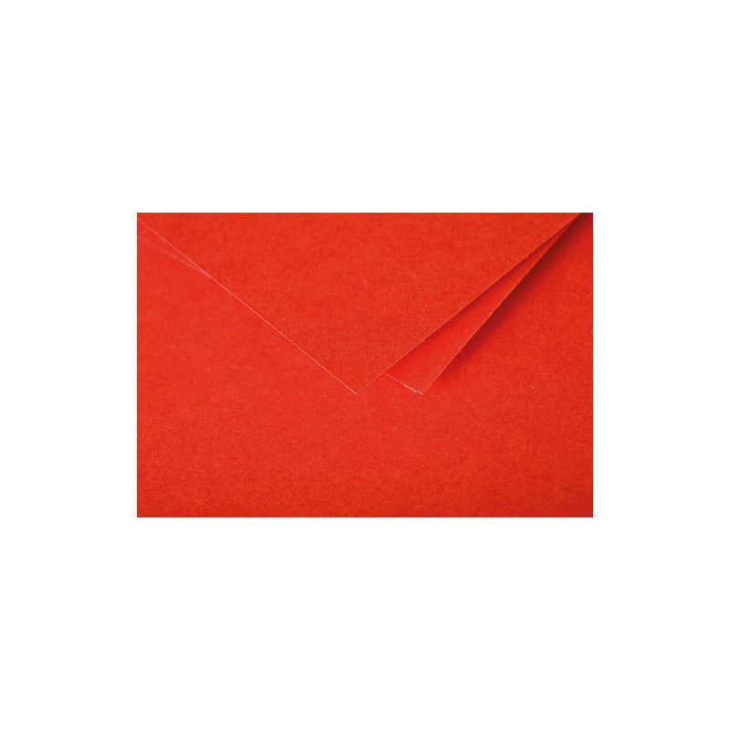 CLAIREFONTAINE Paquet de 20 enveloppes 120g POLLEN 9x14cm. Coloris Rouge corail