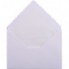 LALO Paquet de 25 enveloppes gommées format C6 11,4X16,2cm. Coloris Extra Blanc