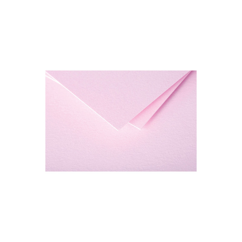 CLAIREFONTAINE Etui de 25 feuilles 210g POLLEN 21x29,7cm. Coloris Rose dragrée