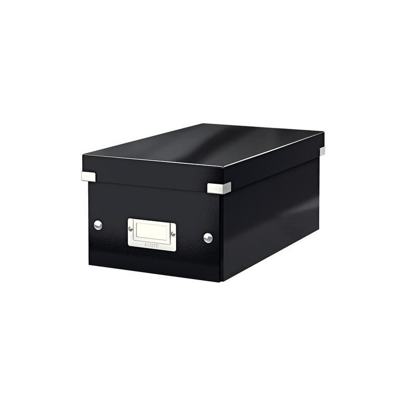 LEITZ Boîte de rangement DVD Click&Store Office Noir - contenance de 30 boîtes standard ou 60 slim