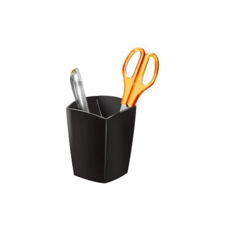 CEP Pot crayons CepPro en polystyrène 100% recyclé et 100% recyclable. Dim (lxhxp): 7,4x9,5x7,4 cm. Noir