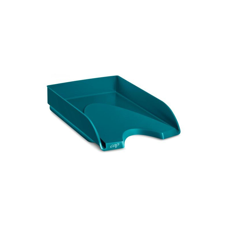 CEP Corbeille à courrier RIVIERA en polystyrène anti-choc. Dim (lxhxp) : 25,7x6,6x34,8 cm. Vert émeraude