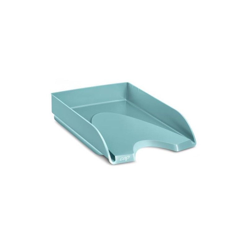 CEP Corbeille à courrier RIVIERA en polystyrène anti-choc. Dim (lxhxp) : 25,7x6,6x34,8 cm. Vert d'eau