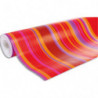 CLAIREFONTAINE Bobine Papier Cadeau Alliance 60g 50x0,70mm Rayure rouge&#47;or&#47;rose
